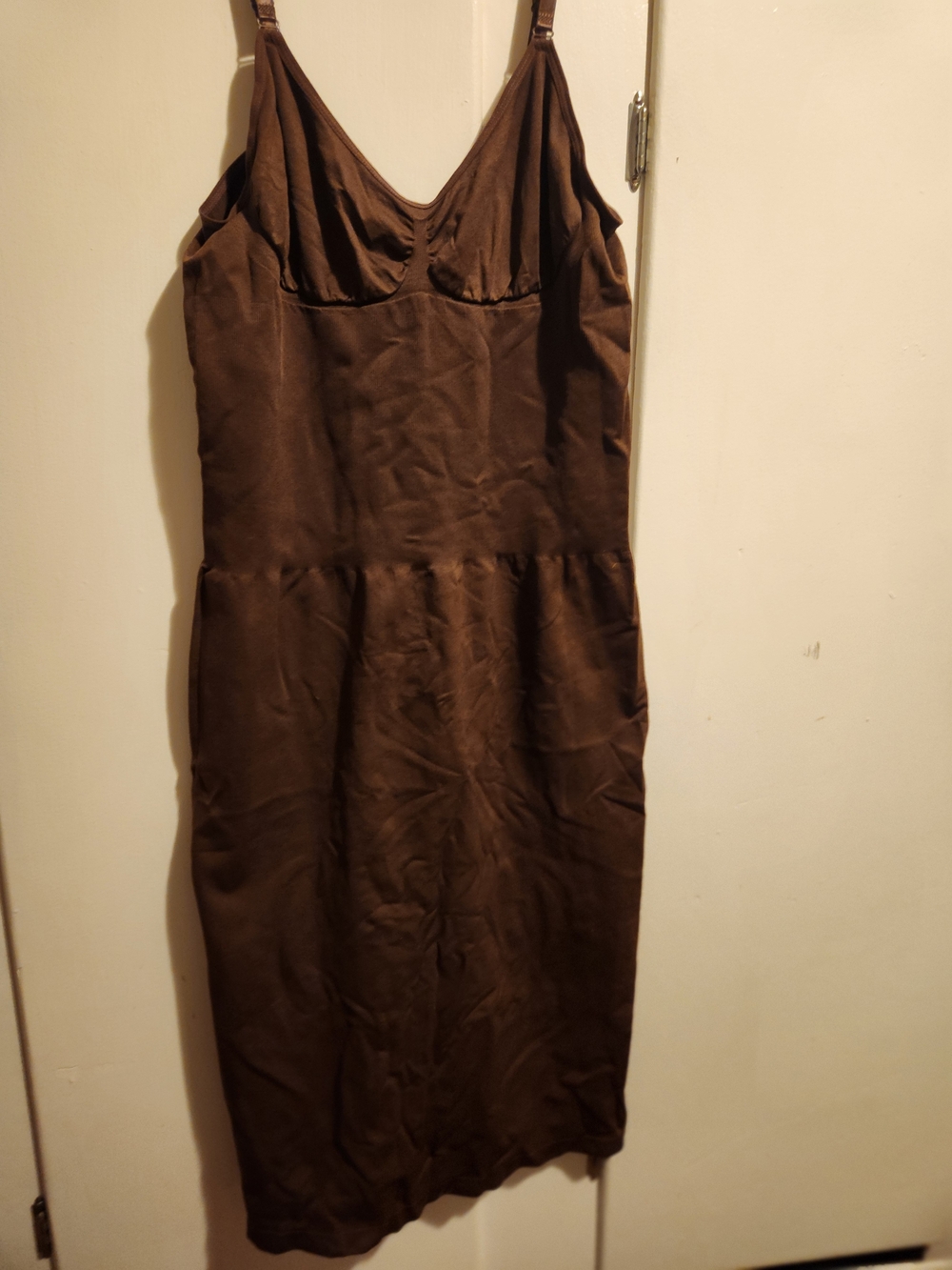 Classic Brown Slip Dress with Adjustable Straps